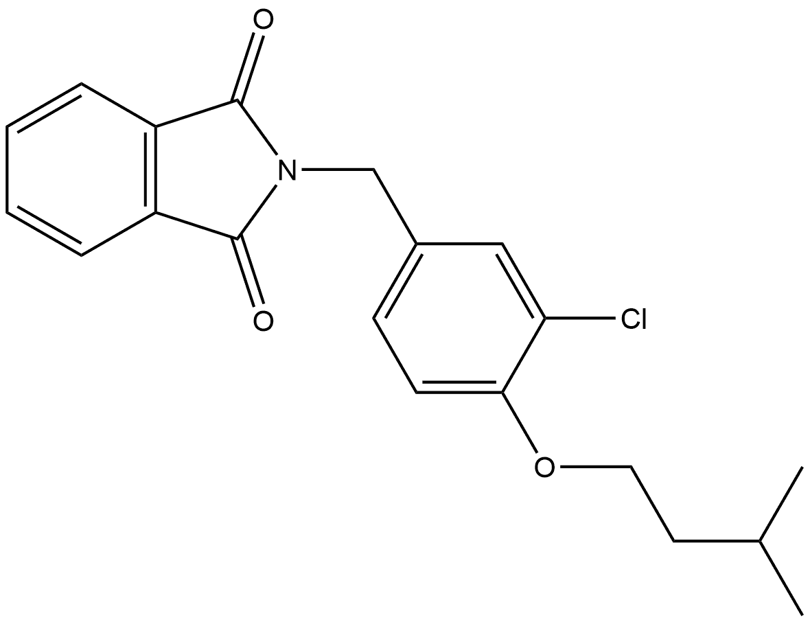 2-[[3-Chloro-4-(3-methylbutoxy)phenyl]methyl]-1H-isoindole-1,3(2H)-dione Structure