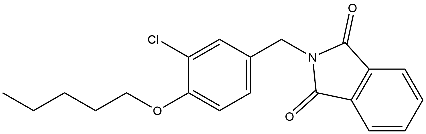 2-[[3-Chloro-4-(pentyloxy)phenyl]methyl]-1H-isoindole-1,3(2H)-dione Structure