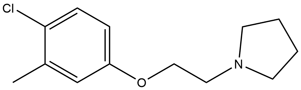 1-[2-(4-Chloro-3-methylphenoxy)ethyl]pyrrolidine Structure