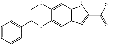 1H-Indole-2-carboxylic acid, 6-methoxy-5-(phenylmethoxy)-, methyl ester Structure