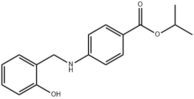 Benzoic acid, 4-[[(2-hydroxyphenyl)methyl]amino]-, 1-methylethyl ester Structure