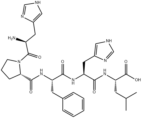 L-Leucine, L-histidyl-L-prolyl-L-phenylalanyl-L-histidyl- 구조식 이미지