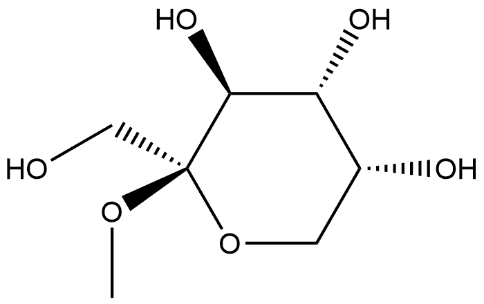 Methyl β-D-fructopyranoside Structure