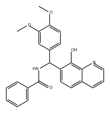 Benzamide, N-[(3,4-dimethoxyphenyl)(8-hydroxy-7-quinolinyl)methyl]- Structure