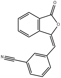 Benzonitrile, 3-[(3-oxo-1(3H)-isobenzofuranylidene)methyl]-, (E)- (9CI) Structure