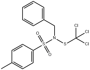 Benzenesulfonamide, 4-methyl-N-(phenylmethyl)-N-[(trichloromethyl)thio]- Structure
