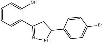 Phenol, 2-[5-(4-bromophenyl)-4,5-dihydro-1H-pyrazol-3-yl]- Structure