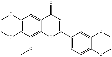 4H-1-Benzopyran-4-one, 2-(3,4-dimethoxyphenyl)-6,7,8-trimethoxy- 구조식 이미지