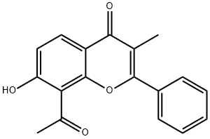 8-Acetyl-7-hydroxy-3-methyl-2-phenyl-4H-chromen-4-one Structure