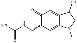 Hydrazinecarboxamide, 2-(1,2,3,5-tetrahydro-3-hydroxy-1-methyl-5-oxo-6H-indol-6-ylidene)- Structure