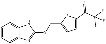 Ethanone, 1-[5-[(1H-benzimidazol-2-ylthio)methyl]-2-furanyl]-2,2,2-trifluoro- Structure