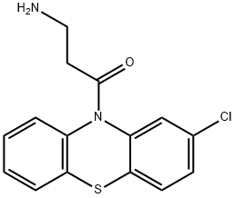 1-Propanone, 3-amino-1-(2-chloro-10H-phenothiazin-10-yl)- Structure