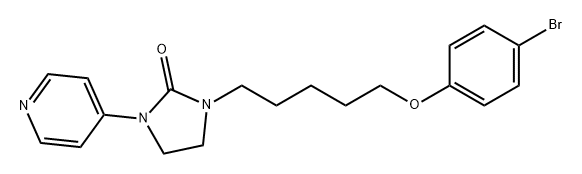 2-Imidazolidinone, 1-[5-(4-bromophenoxy)pentyl]-3-(4-pyridinyl)- Structure