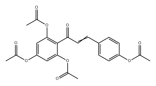 2-Propen-1-one, 3-[4-(acetyloxy)phenyl]-1-[2,4,6-tris(acetyloxy)phenyl]- Structure