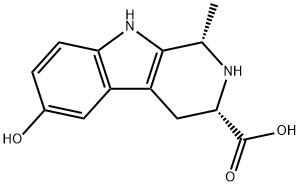 1H-Pyrido[3,4-b]indole-3-carboxylic acid, 2,3,4,9-tetrahydro-6-hydroxy-1-methyl-, (1S,3S)- 구조식 이미지