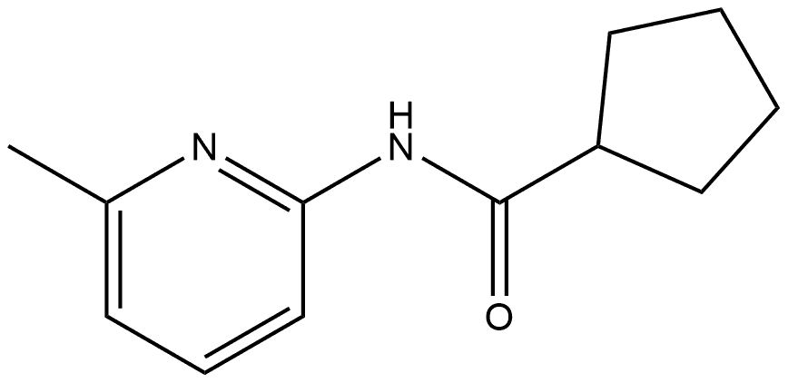 N-(6-Methyl-2-pyridinyl)cyclopentanecarboxamide Structure