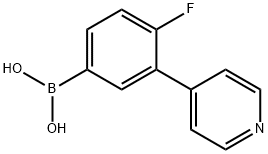 Boronic acid, [4-fluoro-3-(4-pyridinyl)phenyl]- (9CI) Structure