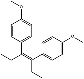 Benzene, 1,1'-[(1Z)-1,2-diethyl-1,2-ethenediyl]bis[4-methoxy- Structure
