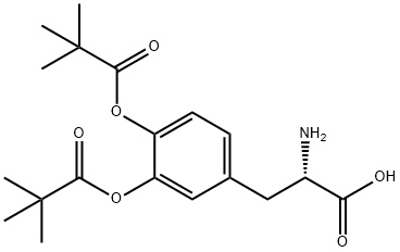 L-Tyrosine, 3-(2,2-dimethyl-1-oxopropoxy)-O-(2,2-dimethyl-1-oxopropyl)- Structure