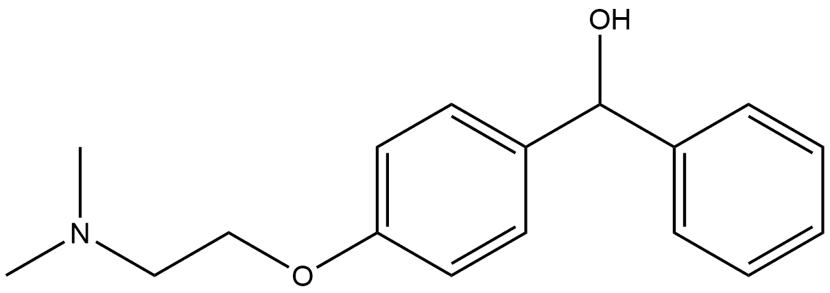 Benzenemethanol, 4-[2-(dimethylamino)ethoxy]-α-phenyl- Structure