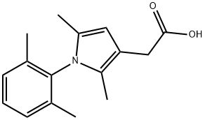 1H-Pyrrole-3-acetic acid, 1-(2,6-dimethylphenyl)-2,5-dimethyl- Structure