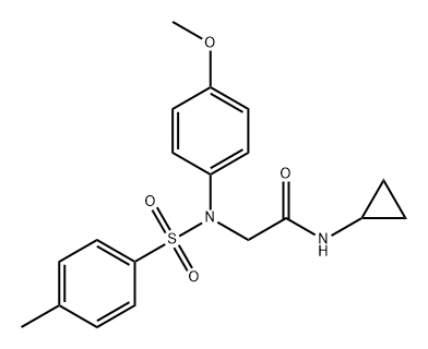 Acetamide, N-cyclopropyl-2-[(4-methoxyphenyl)[(4-methylphenyl)sulfonyl]amino]- Structure