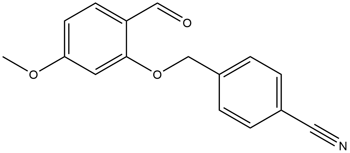 4-[(2-Formyl-5-methoxyphenoxy)methyl]benzonitrile Structure