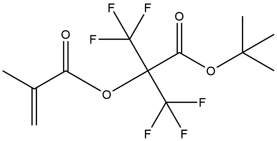 1-[(1,1-Dimethylethoxy)carbonyl]-2,2,2-trifluoro-1-(trifluoromethyl)ethyl 2-methyl-2-propenoate (ACI) Structure