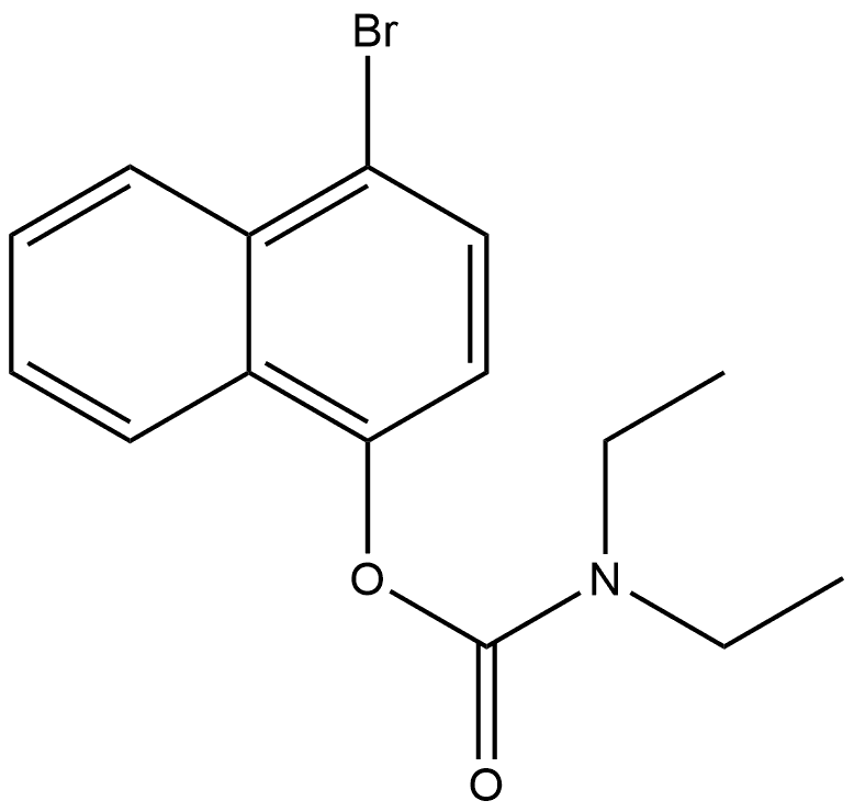 4-Bromo-1-naphthalenyl N,N-diethylcarbamate Structure