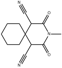 3-Azaspiro[5.5]undecane-1,5-dicarbonitrile, 3-methyl-2,4-dioxo- 구조식 이미지