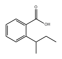 Benzoic acid, 2-(1-methylpropyl)- 구조식 이미지