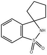 Spiro[1,2-benzisothiazole-3(2H),1'-cyclopentane], 1,1-dioxide 구조식 이미지