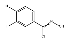 Benzenecarboximidoyl chloride, 4-chloro-3-fluoro-N-hydroxy- Structure