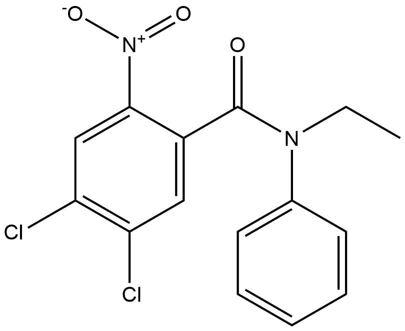 4,5-dichloro-N-ethyl-2-nitro-N-phenylbenzamide Structure