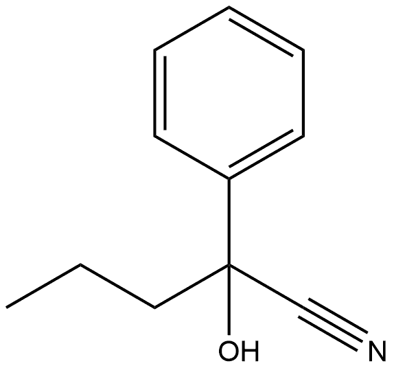 Benzeneacetonitrile, α-hydroxy-α-propyl- Structure