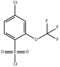 Benzenesulfonyl chloride, 4-chloro-2-(trifluoromethoxy)- Structure