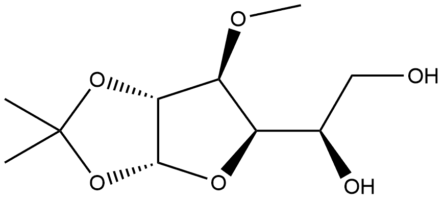 α-D-Glucofuranose, 3-O-methyl-1,2-O-(1-methylethylidene)- Structure