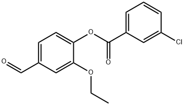 2-Ethoxy-4-formylphenyl 3-chlorobenzoate Structure