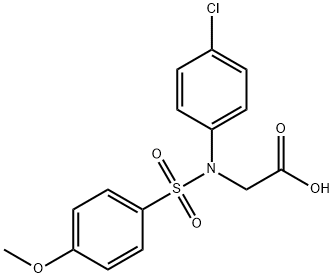 N-(4-Chlorophenyl)-N-[(4-methoxyphenyl)sulfonyl]glycine Structure