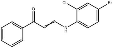 2-Propen-1-one, 3-[(4-bromo-2-chlorophenyl)amino]-1-phenyl- Structure