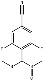 Benzonitrile, 3,5-difluoro-4-[(methylsulfinyl)(methylthio)methyl]- 구조식 이미지