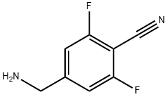 Benzonitrile, 4-(aminomethyl)-2,6-difluoro- Structure
