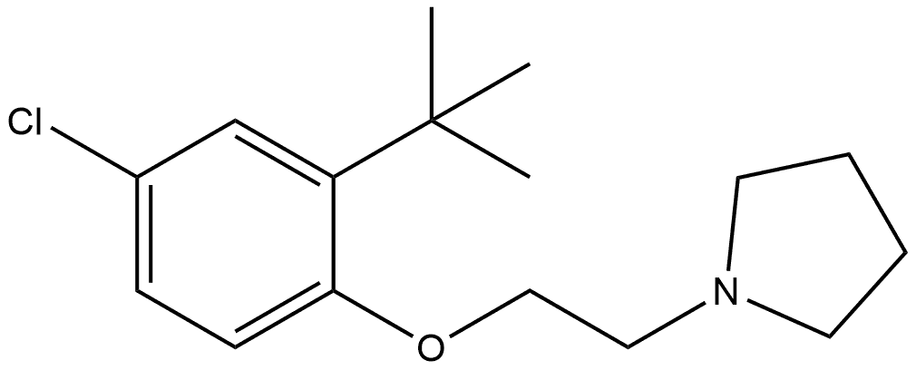 1-[2-[4-Chloro-2-(1,1-dimethylethyl)phenoxy]ethyl]pyrrolidine Structure