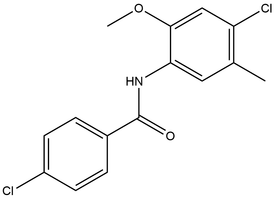 4-Chloro-N-(4-chloro-2-methoxy-5-methylphenyl)benzamide Structure