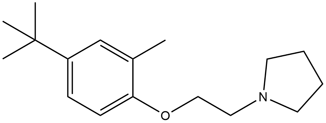 1-[2-[4-(1,1-Dimethylethyl)-2-methylphenoxy]ethyl]pyrrolidine Structure