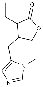 2(3H)-Furanone, 3-ethyldihydro-4-[(1-methyl-1H-imidazol-5-yl)methyl]- Structure