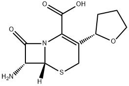 5-Thia-1-azabicyclo[4.2.0]oct-2-ene-2-carboxylic acid, 7-amino-8-oxo-3-[(2S)-tetrahydro-2-furanyl]-, (6R,7R)- (9CI, ACI) Structure