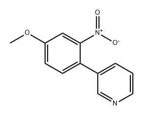 Pyridine, 3-(4-methoxy-2-nitrophenyl)- 구조식 이미지