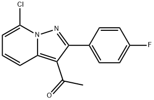 1-(7-Chloro-2-(4-fluorophenyl)pyrazolo[1,5-a]pyridin-3-yl)ethanone 구조식 이미지