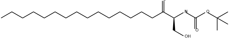 Carbamic acid, N-[(1S)-1-(hydroxymethyl)-2-oxoheptadecyl]-, 1,1-dimethylethyl ester Structure